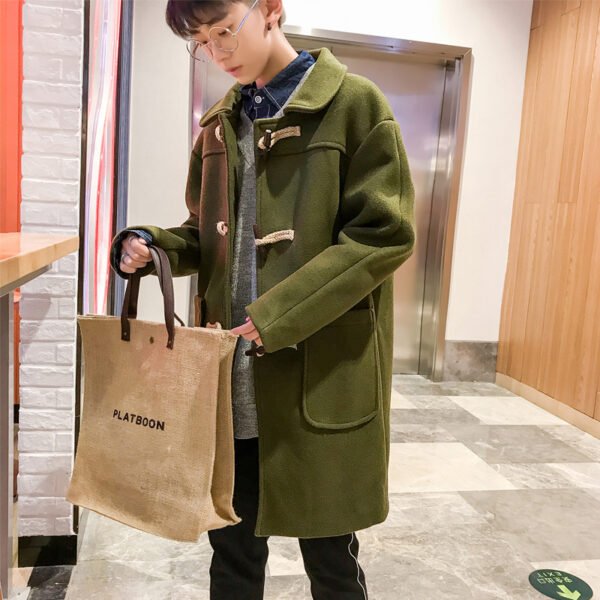 Men's Classic Duffle Coat with Horn Buttons - Image 4
