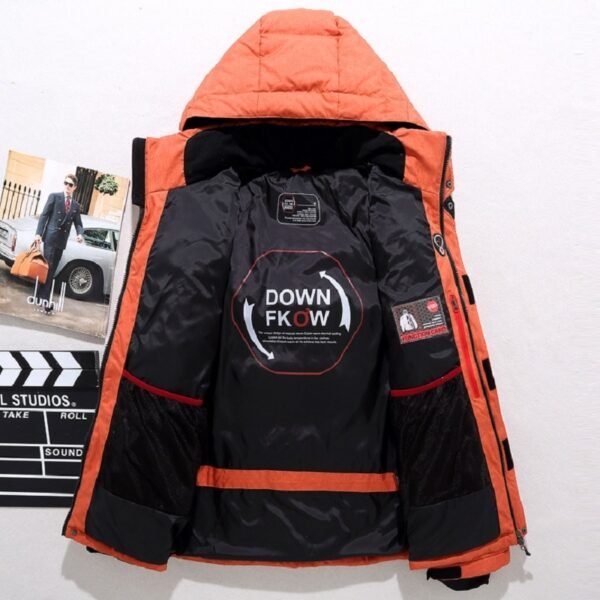 Men's Winter Faux Fur Hooded Jacket - Image 6