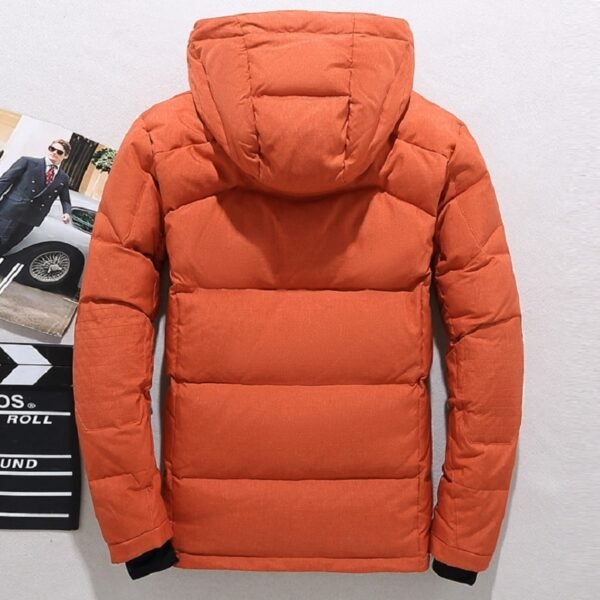 Men's Winter Faux Fur Hooded Jacket - Image 5