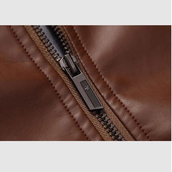 Men's Classic Leather Jacket - Image 7