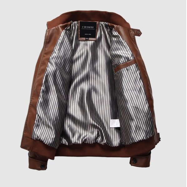 Men's Classic Leather Jacket - Image 6