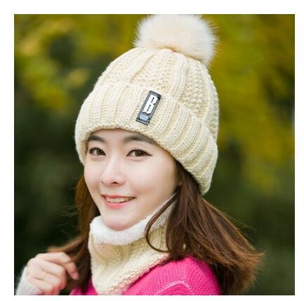 beige Hat bib set