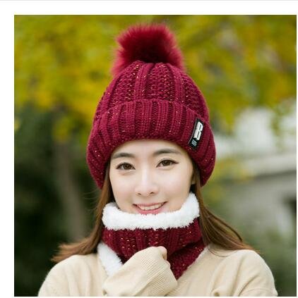 Red wine Hat bib set