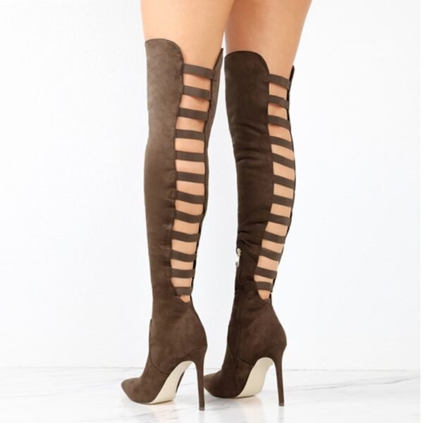 Women's Sexy Strappy Knee High Boots - Image 6