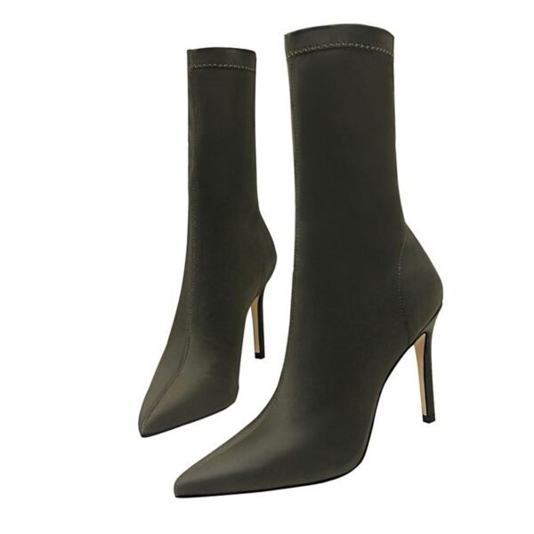 Women's High Heel Elastic Winter Boots - Image 6