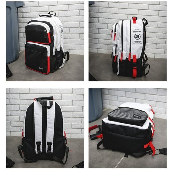 Men's Contrast Design Travel Backpack - Image 7