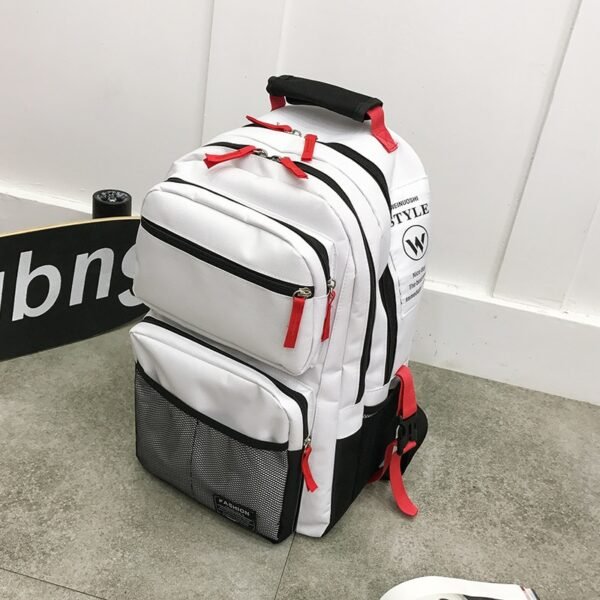 Men's Contrast Design Travel Backpack - Image 6