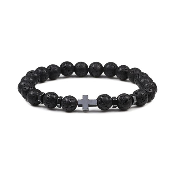 Hematite Cross Beaded Bracelet - Image 4