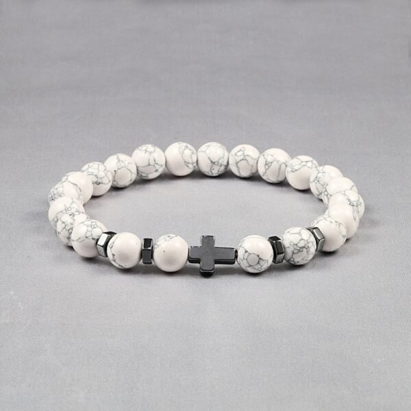 Hematite Cross Beaded Bracelet - Image 6