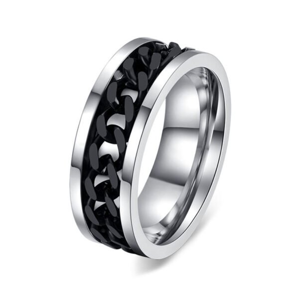 Men's Chain Decor Ring - Image 3