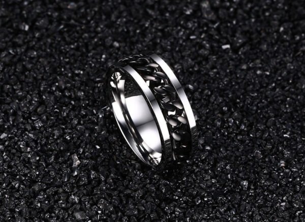 Men's Chain Decor Ring - Image 5