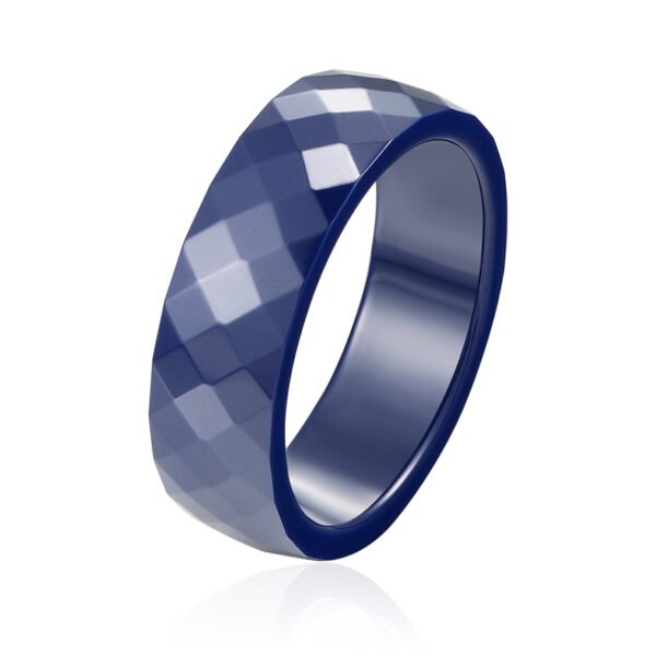 Unisex Multi-faceted Ceramic Ring