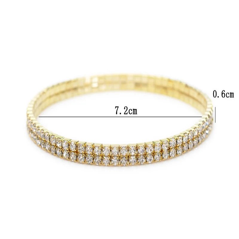 Rhinestone Women's Ankle Bracelet in Gold and Silver