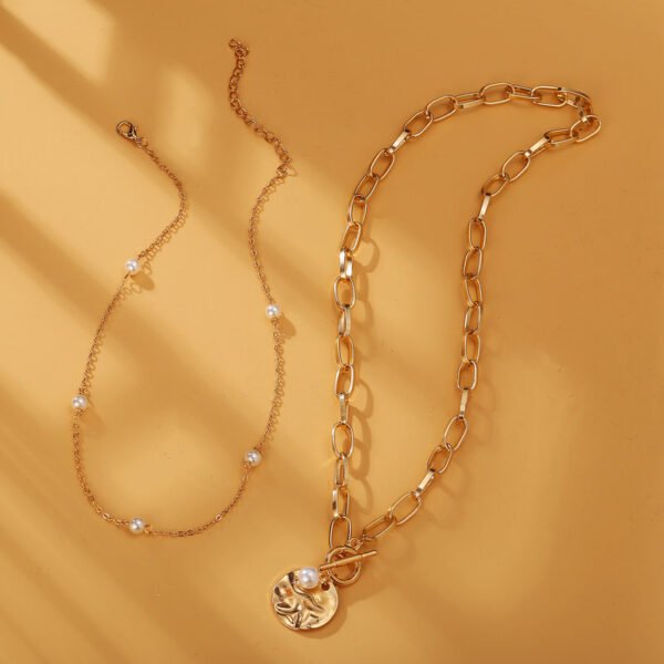 Multilayer Gold Color Coin Chain Necklace for Women - Image 6