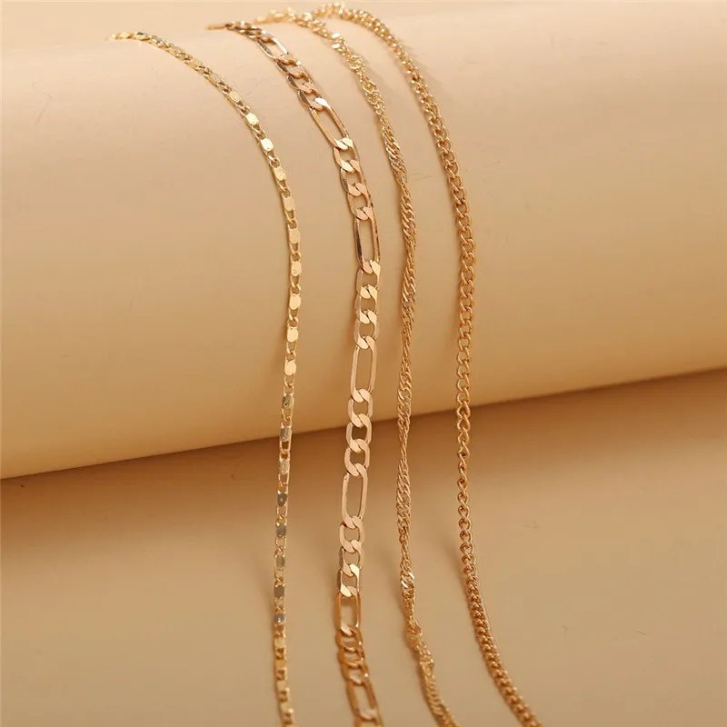 Fashion Gold Color Anklets Set