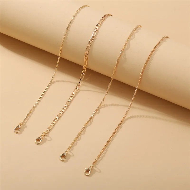 Fashion Gold Color Anklets Set