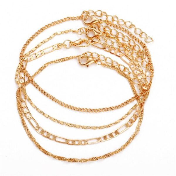 Fashion Gold Color Anklets Set - Image 6