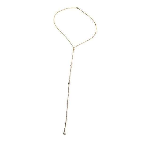 Gold Crystal Back Necklace for Women - Image 8