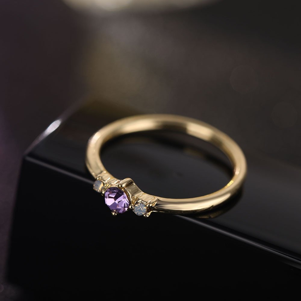 Women's Gold Ring Set 4 Pcs