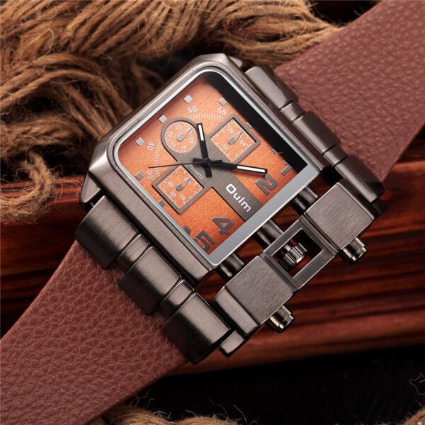 Square Shape Dial Casual Style Men's Watches - Image 7