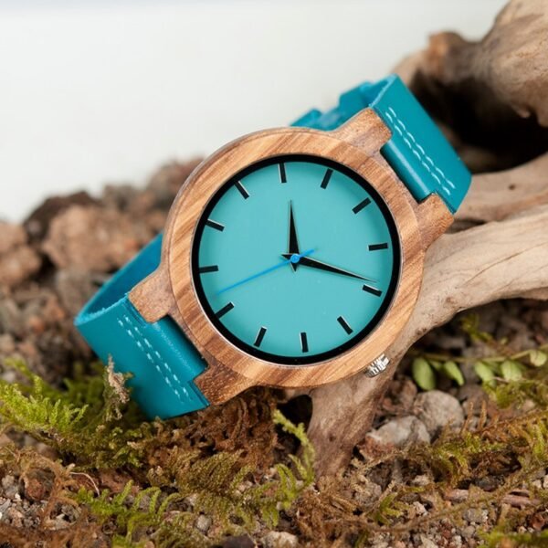 Men's Blue Leather Watch - Image 8
