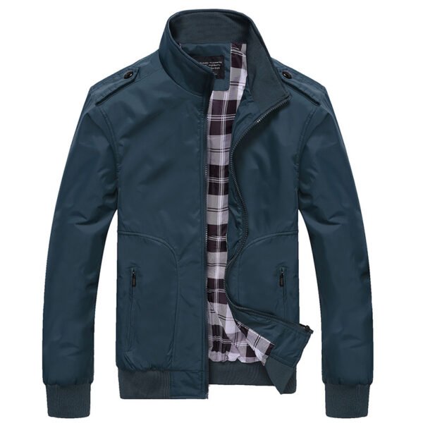 Casual Stand Collar Slim Jacket for Men - Image 4