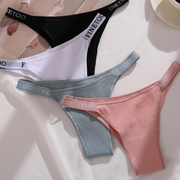 3PCS/Set Cotton Thong for Women - Image 4