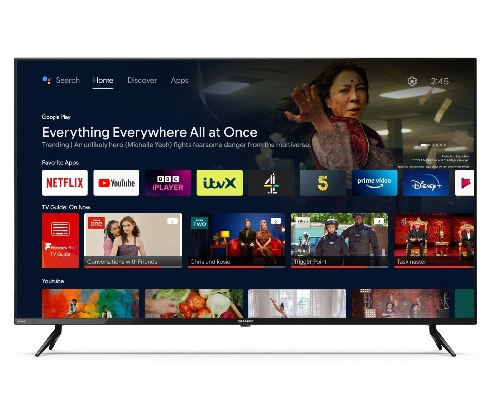 Sharp Smart 4K Android TV LED Ultra HD 4T-C50FL1KL2AB 50"